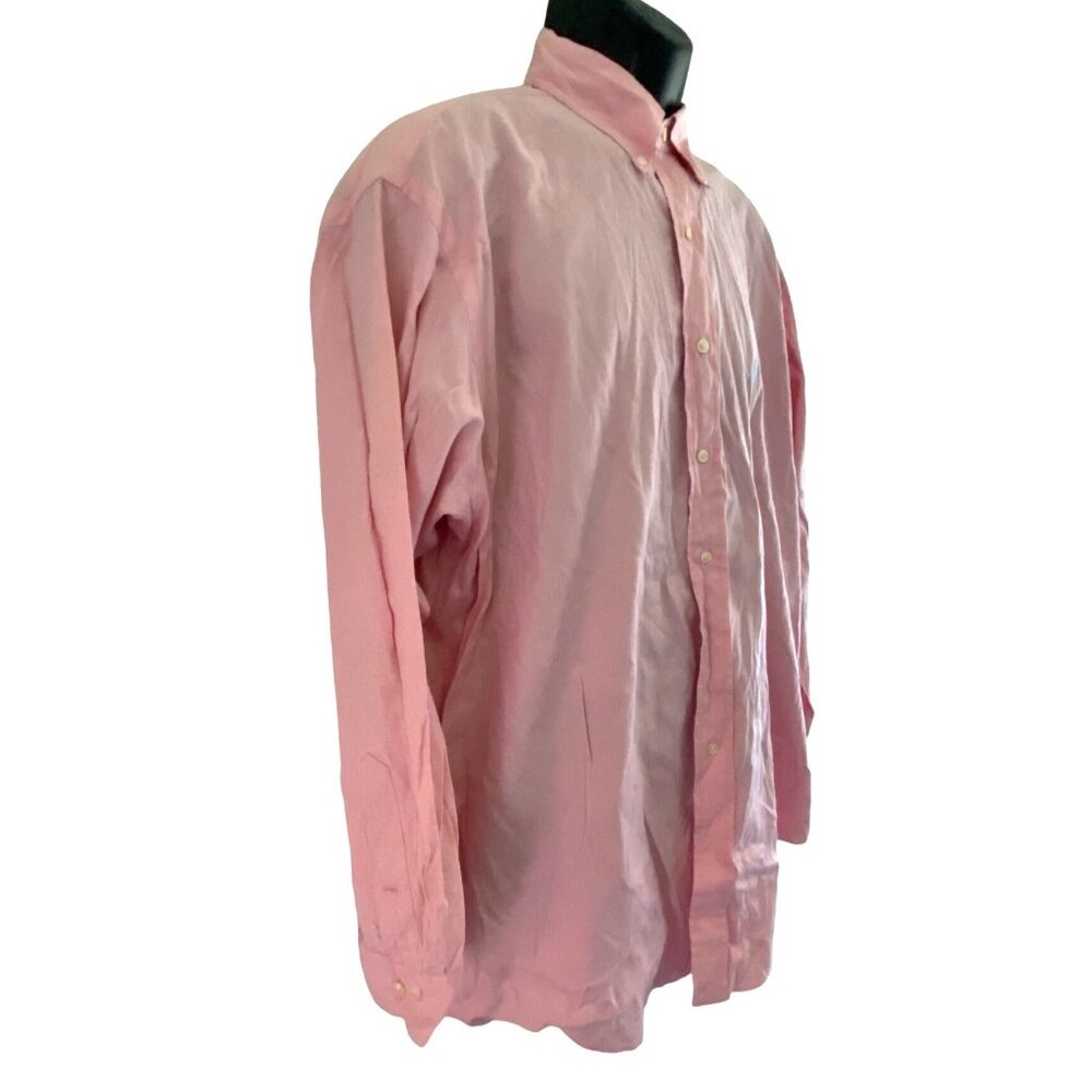 Mens Polo Ralph Lauren Classic Long Sleeve Pink Dress Shirt Size XL. - Picture 10 of 15